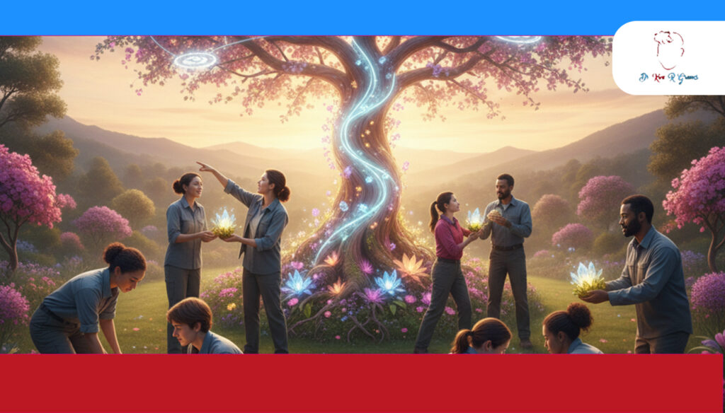 Teamwork in action, supporting a collaborative leadership model.