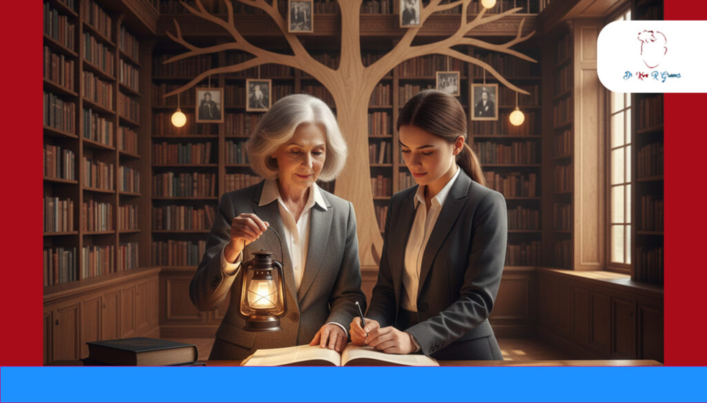 Concept image of mentorship and legacy building through leadership.